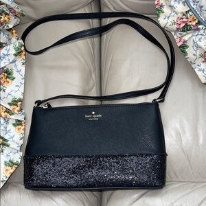 Kate Spade Glitter Crossbody Bag Black